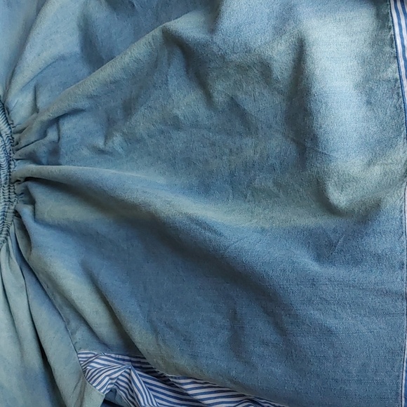 Free People Keegan High Low Denim Cotton Patchwork/Tunic Dress Size Small - Picture 5 of 13